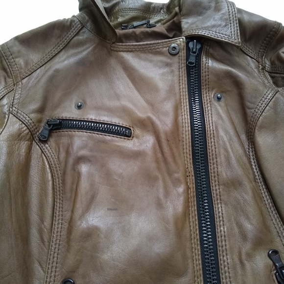 Wilsons Leather asymmetric moto biker jacket - Picture 10 of 12
